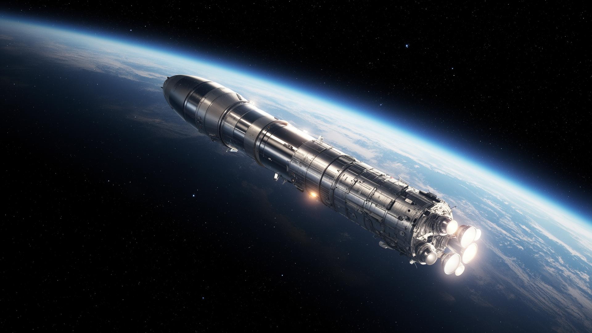 Rocket reaching orbit